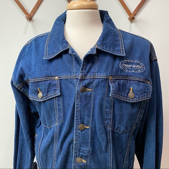 🍄 3/$30 Trump Marina Vintage Trucker Jacket - Picture 3 of 11